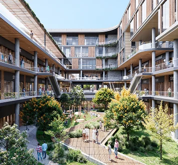 Acceso a Plaza Comercial